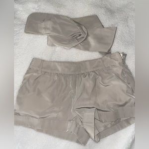 Elegant Faux Silk Shorts